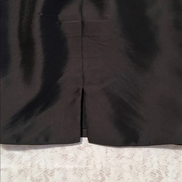 Carmen Marc Valvo Black Dress with Sheer Polka Dot Sleeves - Picture 6 of 6